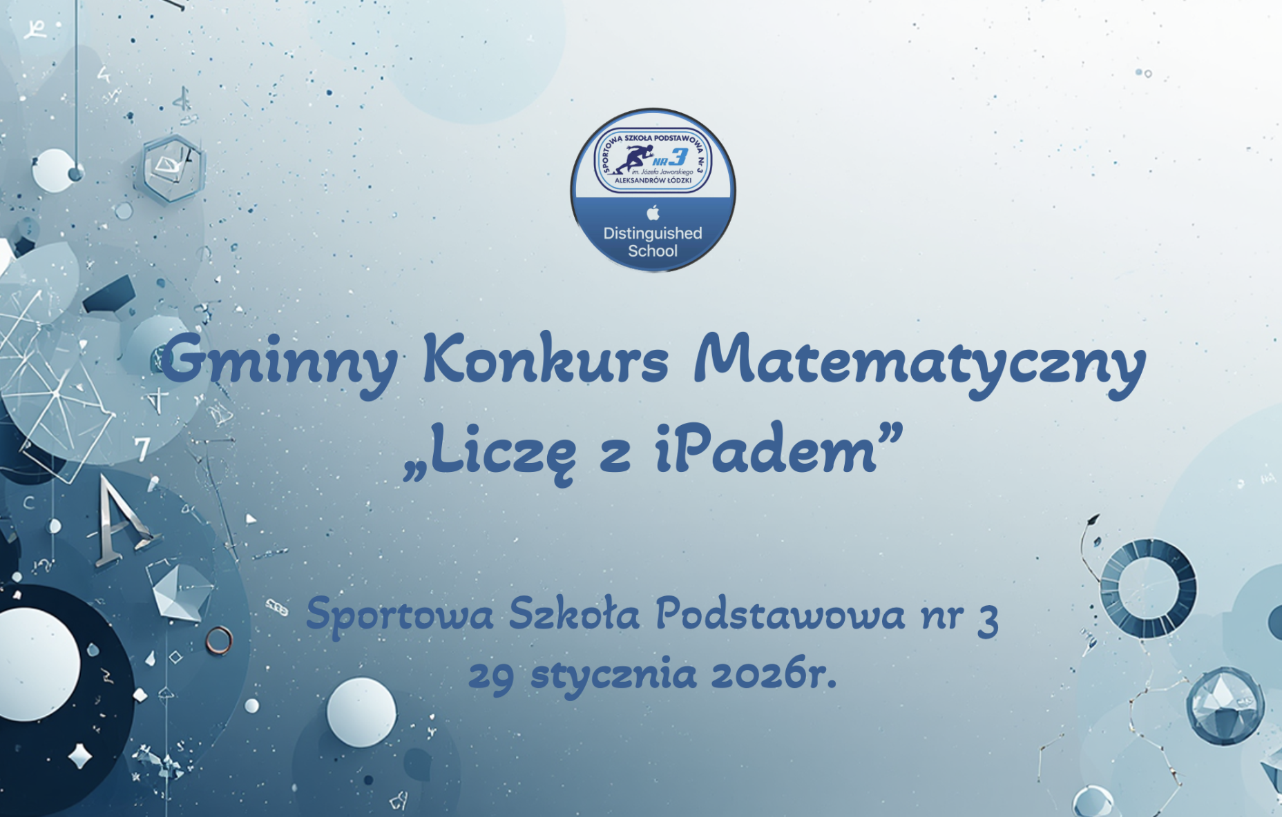 KONKURS MATEMATYCZNY ''LICZĘ Z IPADEM''