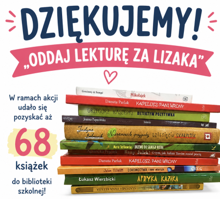 ODDAJ LEKTURĘ ZA LIZAKA - PODSUMOWANIE AKCJII