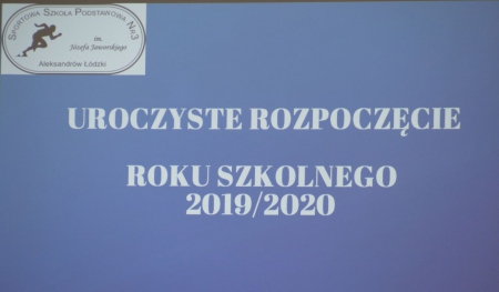 Uroczyste rozpoczęcie roku szkolnego 2019/2020